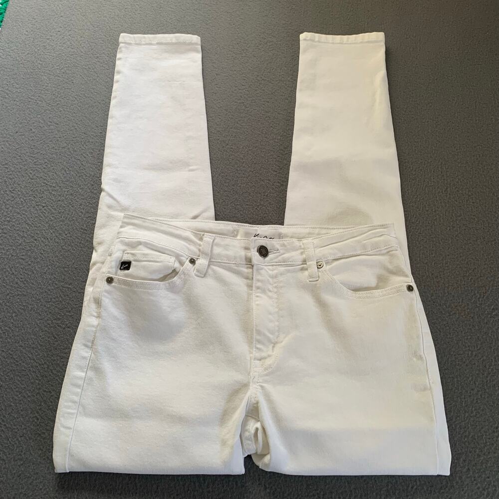 KanCan Katherine Mid Rise Super Skinny Slim Jeans Size 9/28 Stretch White Denim - Picture 4 of 10